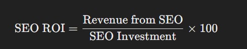 SEO ROI Formula